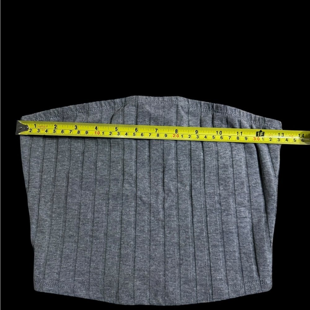 Bozzolo Charcoal Ribbed Top - Picture 4 of 7